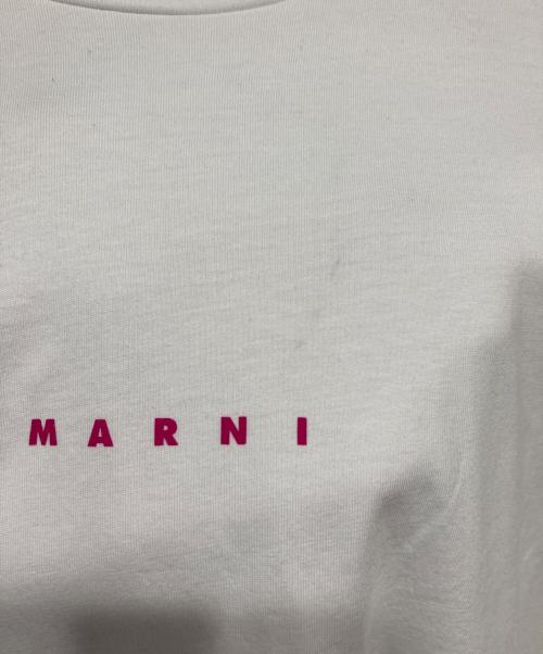 MARNI（マルニ）MARNI (マルニ) ミドルスリーブロゴTシャツ ホワイト サイズ:38の古着・服飾アイテム