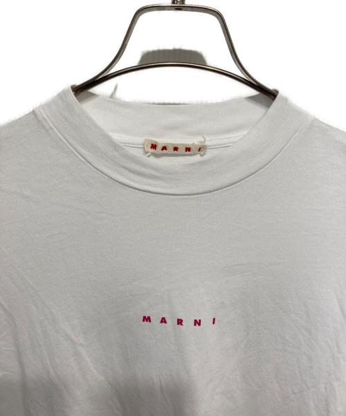 MARNI（マルニ）MARNI (マルニ) ミドルスリーブロゴTシャツ ホワイト サイズ:38の古着・服飾アイテム