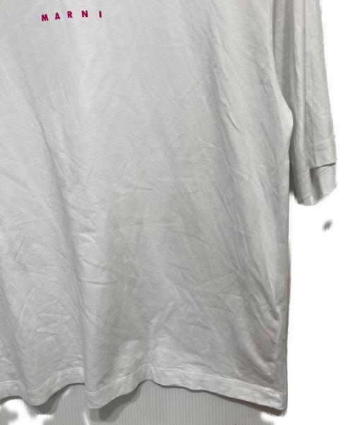 MARNI（マルニ）MARNI (マルニ) ミドルスリーブロゴTシャツ ホワイト サイズ:38の古着・服飾アイテム