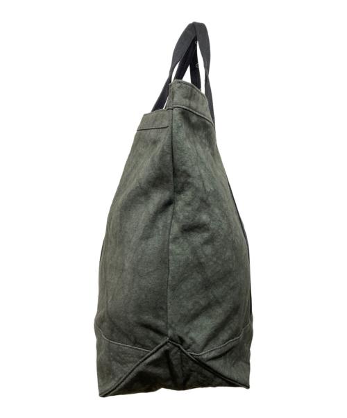 stussy（ステューシー）stussy (ステューシー) CANVAS EXTRA LARGE TOTE BAG カーキの古着・服飾アイテム