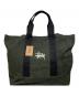 stussy（ステューシー）の古着「CANVAS EXTRA LARGE TOTE BAG」｜カーキ