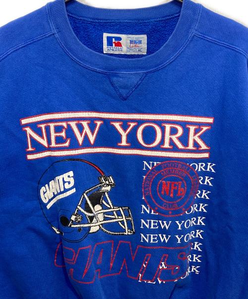 RUSSELL ATHLETIC（ラッセルアスレチック）RUSSELL ATHLETIC (ラッセルアスレチック) プリントスウェット ブルー サイズ:XLの古着・服飾アイテム