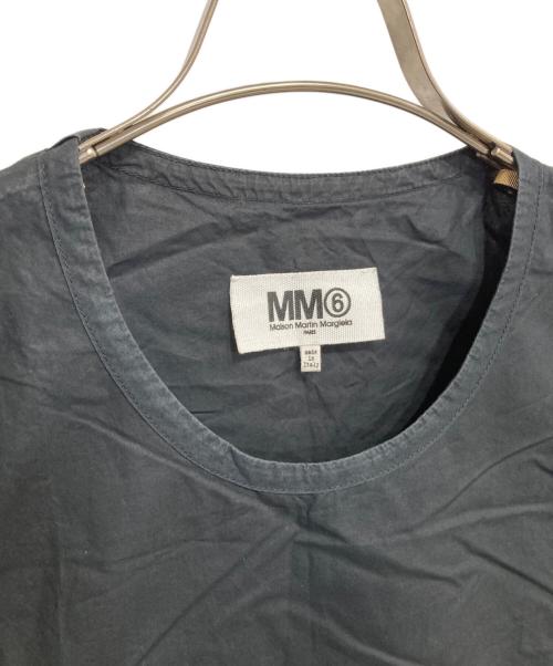 MM6 Maison Margiela（エムエムシックスメゾンマルジェラ）MM6 Maison Margiela (エムエムシックスメゾンマルジェラ) ノースリーブコットンギャバブラウス ブラック サイズ:38の古着・服飾アイテム