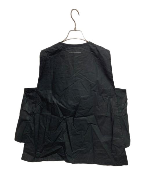 MM6 Maison Margiela（エムエムシックスメゾンマルジェラ）MM6 Maison Margiela (エムエムシックスメゾンマルジェラ) ノースリーブコットンギャバブラウス ブラック サイズ:38の古着・服飾アイテム