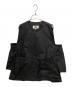 MM6 Maison Margiela（エムエムシックスメゾンマルジェラ）の古着「ノースリーブコットンギャバブラウス」｜ブラック