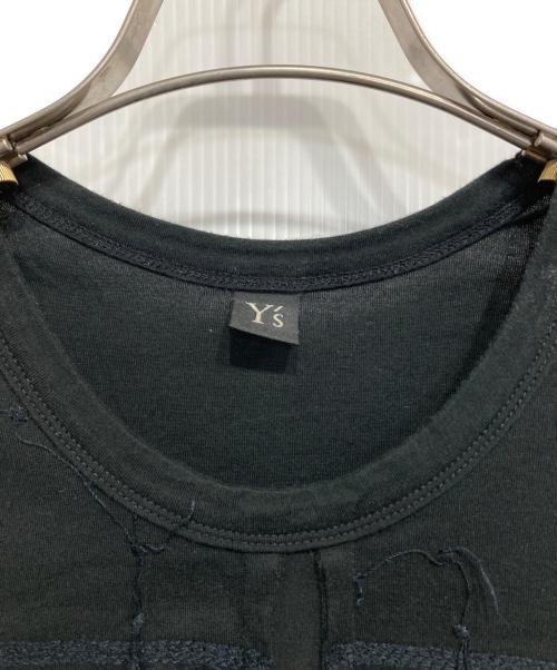Y's（ワイズ）Y's (ワイズ) 刺繍ノースリーブカットソー ブラック サイズ:2の古着・服飾アイテム