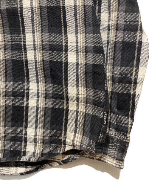 AVIREX（アヴィレックス）AVIREX (アヴィレックス) デイリーウェア コットン チェック フランネルシャツ アイボリー×ブラウン サイズ: 2XLの古着・服飾アイテム