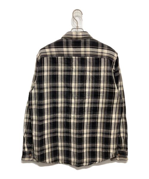 AVIREX（アヴィレックス）AVIREX (アヴィレックス) デイリーウェア コットン チェック フランネルシャツ アイボリー×ブラウン サイズ: 2XLの古着・服飾アイテム