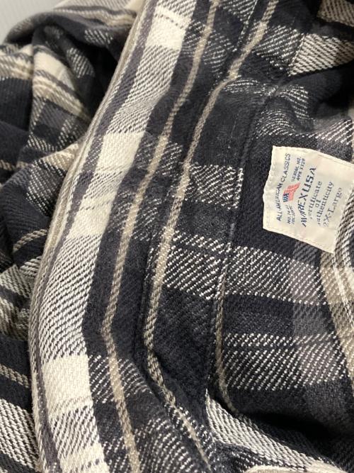 AVIREX（アヴィレックス）AVIREX (アヴィレックス) デイリーウェア コットン チェック フランネルシャツ アイボリー×ブラウン サイズ: 2XLの古着・服飾アイテム
