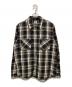 AVIREX（アヴィレックス）の古着「デイリーウェア コットン チェック フランネルシャツ」｜アイボリー×ブラウン