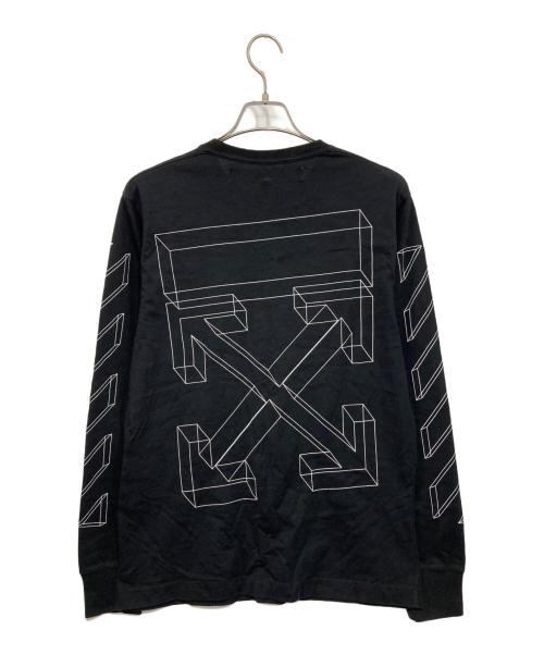 OFFWHITE（オフホワイト）OFFWHITE (オフホワイト) 3Dバックアロープリント長袖カットソー ブラック サイズ:Ｌの古着・服飾アイテム