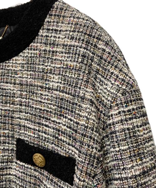 CELFORD（セルフォード）CELFORD (セルフォード) ループトリミングコート ホワイト×ブラック サイズ:38 未使用品の古着・服飾アイテム