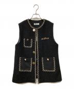 eimee lawエイミーロウ）の古着「ツイードベスト」｜ブラック