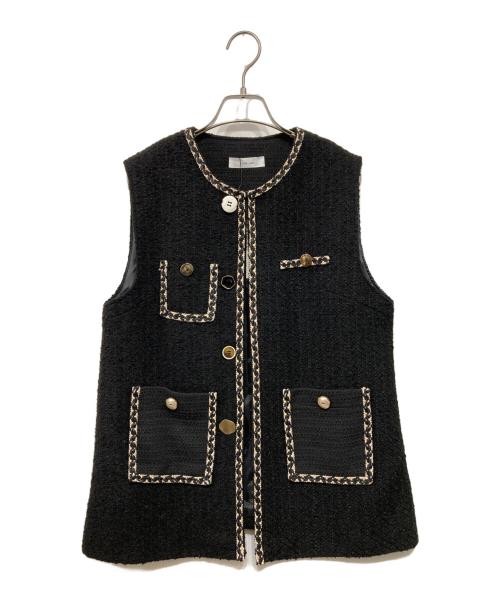 eimee law（エイミーロウ）eimee law (エイミーロウ) ツイードベスト ブラック サイズ:38の古着・服飾アイテム