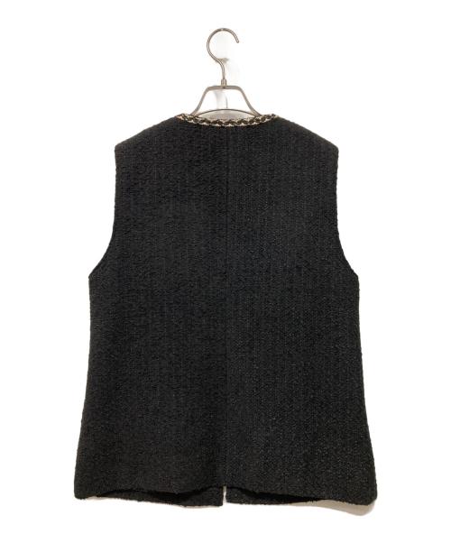 eimee law（エイミーロウ）eimee law (エイミーロウ) ツイードベスト ブラック サイズ:38の古着・服飾アイテム
