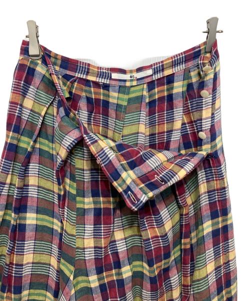 45rpm（45アールピーエム）45rpm (45アールピーエム) リネンワイドパンツ マルチカラー サイズ:3の古着・服飾アイテム
