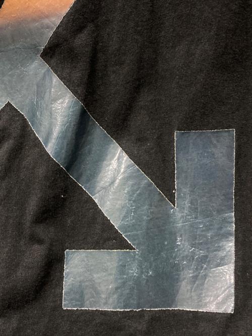 OFFWHITE（オフホワイト）OFFWHITE (オフホワイト) プリントTシャツ ブラック サイズ:Lの古着・服飾アイテム