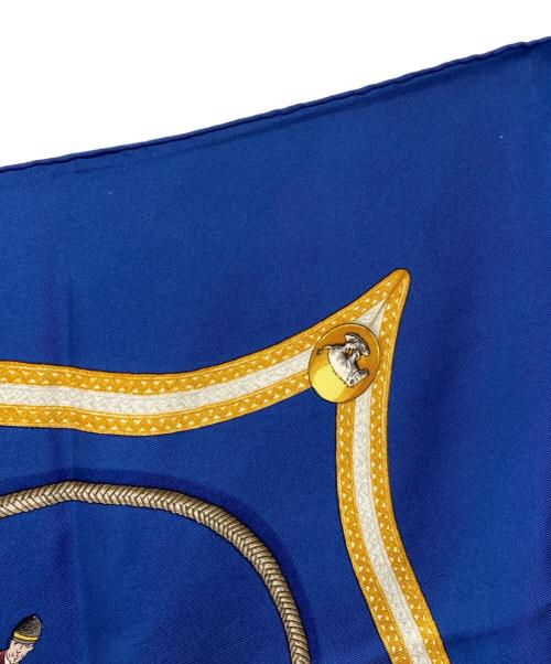 HERMES（エルメス）HERMES (エルメス) LE LAISSER COURRE-カレ90 イエロー×ブルーの古着・服飾アイテム