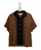 WACKO MARIAワコマリア）の古着「TWO-TONE 50`s SHIRTS」｜ブラック×ブラウン
