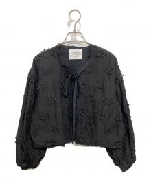 crinkle crinkle  crinkle（クリンクル クリンクル クリンクル）の古着「エンブロイダリー ボレロ」｜ブラック