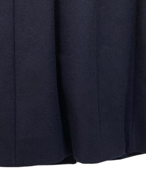 MaxMara（マックスマーラ）MaxMara (マックスマーラ) ミンクファー襟ステンカラーコート ネイビー サイズ:38の古着・服飾アイテム