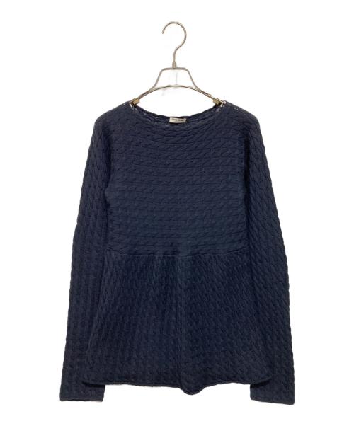 MIU MIU（ミュウミュウ）MIU MIU (ミュウミュウ) リブ編みニット ネイビー サイズ:38の古着・服飾アイテム