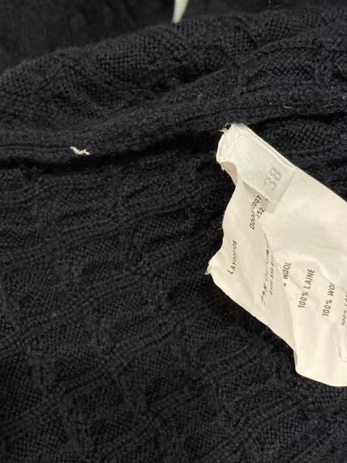 MIU MIU（ミュウミュウ）MIU MIU (ミュウミュウ) リブ編みニット ネイビー サイズ:38の古着・服飾アイテム