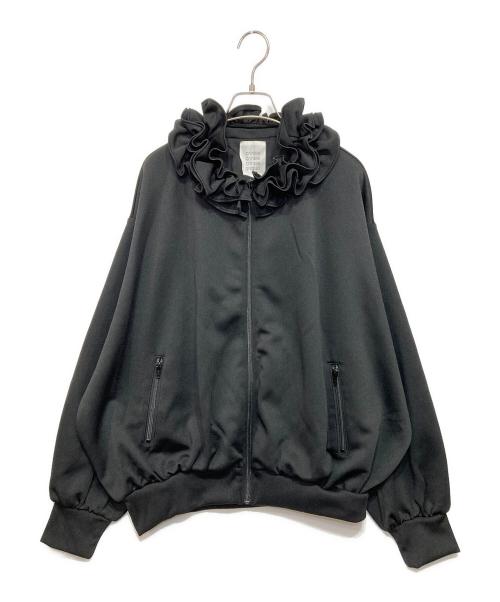 crinkle crinkle crinkle（クリンクル クリンクル クリンクル）crinkle crinkle crinkle (クリンクル クリンクル クリンクル) frill collar track jacket フリルカラートラックジャケット ブラック サイズ:Ｆの古着・服飾アイテム