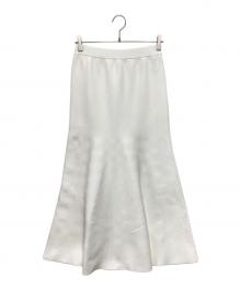 MUSE de Deuxieme Classe（ミューズ ドゥーズィエム クラス）の古着「SMOOTH FRARE スカート」｜ホワイト
