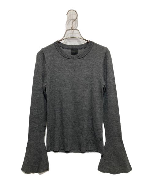 Spick and Span（スピック＆スパン）Spick and Span (スピックアンドスパン) フレアスリーブ18Gリブプルオーバー グレー サイズ:FREEの古着・服飾アイテム