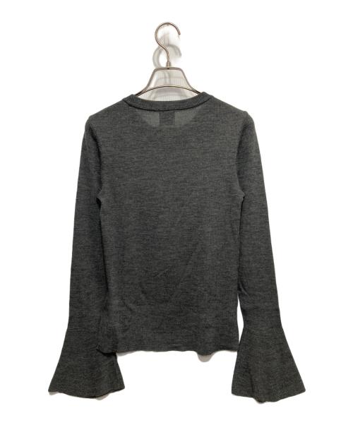 Spick and Span（スピック＆スパン）Spick and Span (スピックアンドスパン) フレアスリーブ18Gリブプルオーバー グレー サイズ:FREEの古着・服飾アイテム