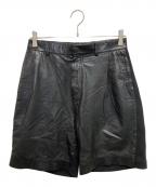 GIVENCHYジバンシィ）の古着「ラムレザーハーフパンツ」｜ブラック