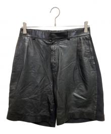 GIVENCHY（ジバンシィ）の古着「ラムレザーハーフパンツ」｜ブラック