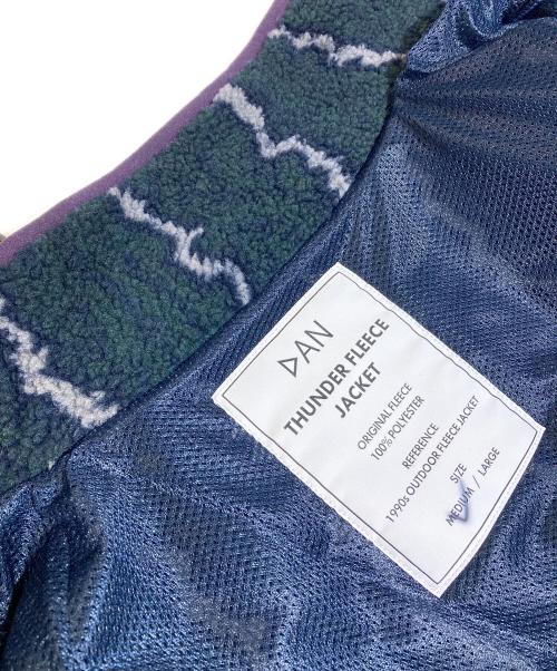 DAN（ダン）DAN (ダン) Thunder Fleece Jacket サンダーフリースジャケット グレー×オリーブ サイズ:Mの古着・服飾アイテム