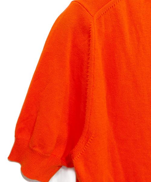 Maison Margiela（メゾンマルジェラ）Maison Margiela (メゾンマルジェラ) 刺繍ロゴ半袖ニット オレンジ サイズ:Sの古着・服飾アイテム