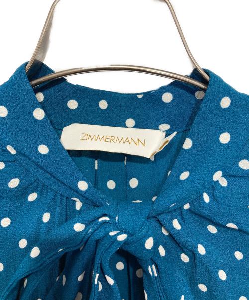 ZIMMERMANN（ジマーマン）ZIMMERMANN (ジマーマン) ドットミニワンピース グリーンの古着・服飾アイテム