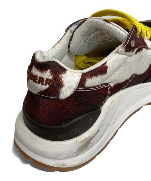 BURBERRY（バーバリー）BURBERRY (バーバリー) RAMSEY LOW TOP SNEAKERS ブラウン×ホワイト サイズ:38の古着・服飾アイテム