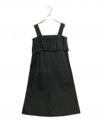 Curensologyカレンソロジー）の古着「フロントフリルワンピース」｜ブラック