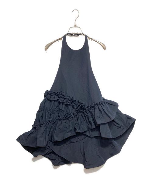 Curensology（カレンソロジー）Curensology (カレンソロジー) オックスギャザートップス ネイビー サイズ:Fの古着・服飾アイテム