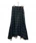 MADISON BLUE（マディソンブルー）の古着「タータンチェックフレアスカート」｜ネイビー×オリーブ