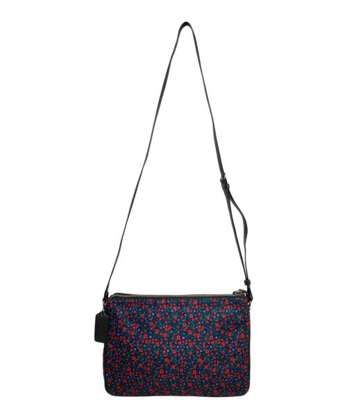 COACH（コーチ）COACH (コーチ) フローラルプリントナイロンクロスボディ レッド×ブラックの古着・服飾アイテム