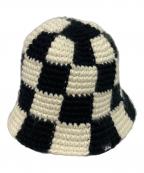 stussyステューシー）の古着「ニットバケットハット」｜アイボリー×ブラック