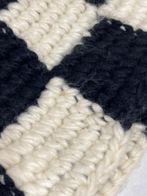 stussy（ステューシー）stussy (ステューシー) ニットバケットハット アイボリー×ブラック サイズ:57㎝の古着・服飾アイテム