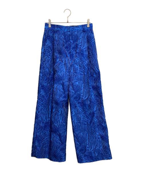 TOMORROWLAND .B（トゥモローランド ビー）TOMORROWLAND .B (トゥモローランド ビー) CLERICIジャカード ワイドパンツ ブルー サイズ:36の古着・服飾アイテム