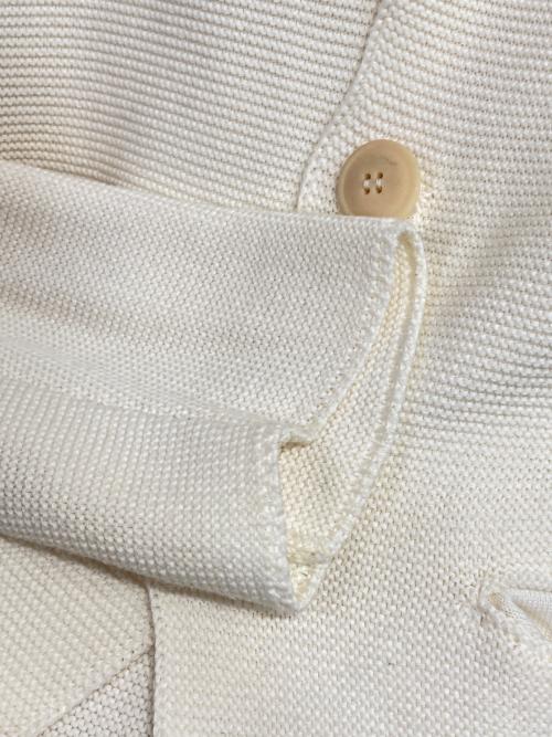 GIORGIO ARMANI（ジョルジョアルマーニ）GIORGIO ARMANI (ジョルジョアルマーニ) ニットジャケット アイボリー サイズ:46の古着・服飾アイテム