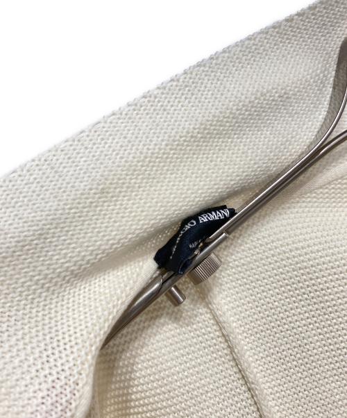 GIORGIO ARMANI（ジョルジョアルマーニ）GIORGIO ARMANI (ジョルジョアルマーニ) ニットジャケット アイボリー サイズ:46の古着・服飾アイテム