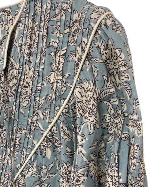 KAGURE（カグレ）KAGURE (カグレ) プリントピンタックワンピース ブルー サイズ:FREEの古着・服飾アイテム