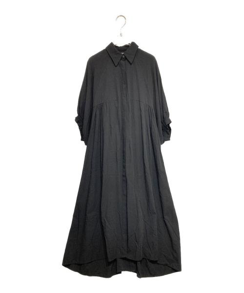 PLUS OTOHA（プラス オトハ）PLUS OTOHA (プラス オトハ) バックオープンシャツワンピース ブラック サイズ:Fの古着・服飾アイテム