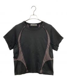 NVRFRGT（ネヴァーフォーゲット）の古着「別注 PANELED HALF SLEEVE T-SHIRT」｜グレー