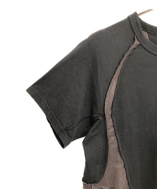NVRFRGT（ネヴァーフォーゲット）NVRFRGT (ネヴァーフォーゲット) 別注 PANELED HALF SLEEVE T-SHIRT グレー サイズ:2の古着・服飾アイテム
